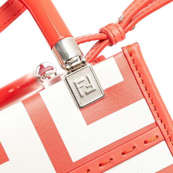 FENDI Red Leather Shoulder Bag - Picture 6 of 12